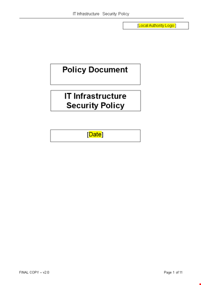 secure your information with our equipment and council's security policy template