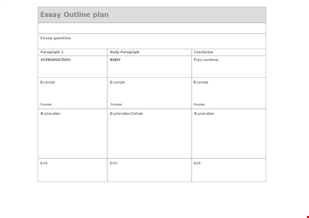 how to create a winning essay outline - essay outline template template