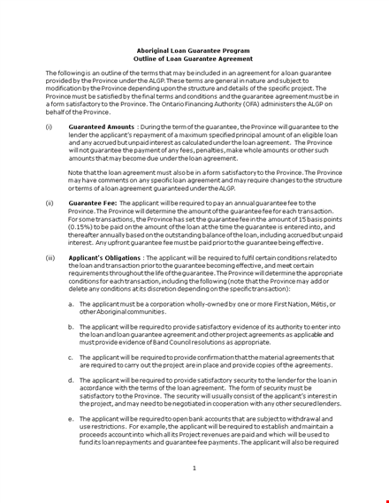 personal guarantee loan agreement template template