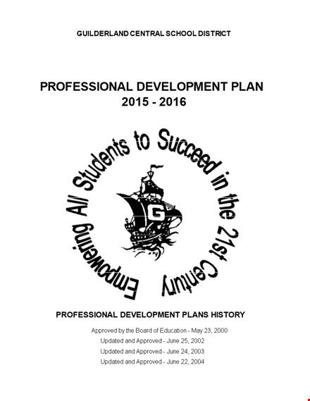 school professional development plan template