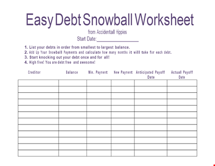 pay off debt faster with our debt snowball spreadsheet - free download template