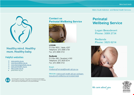 perinatal health services | pamphlet template template