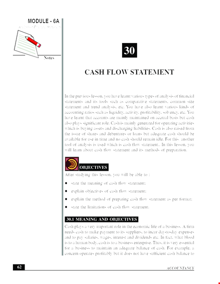 cash flow statement module example template