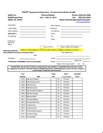 order nasp order form for private school - number template