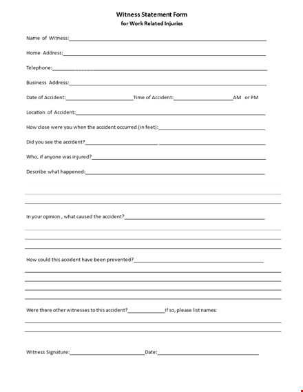 accident witness statement form | complete and submit your account template