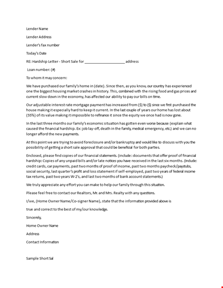 generate an effective hardship letter template for your family in minutes template