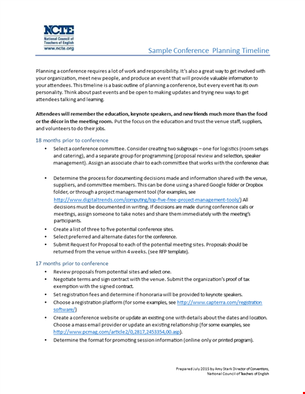 project management timeline template - registration, conference, prior, venue template