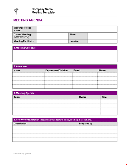 streamline your meetings with our effective meeting agenda template template