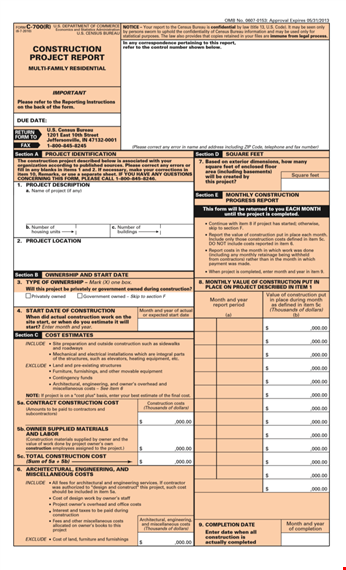 construction project expense report template