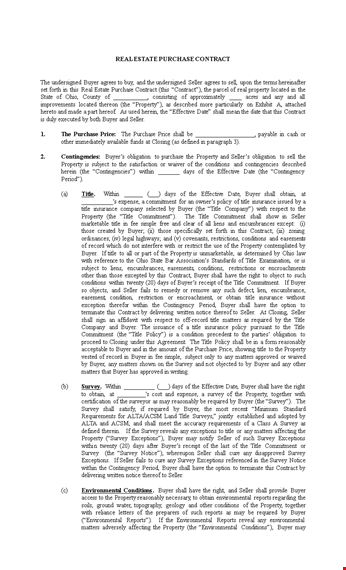 legal land bill of sale contract | property sale agreement | seller & buyer template