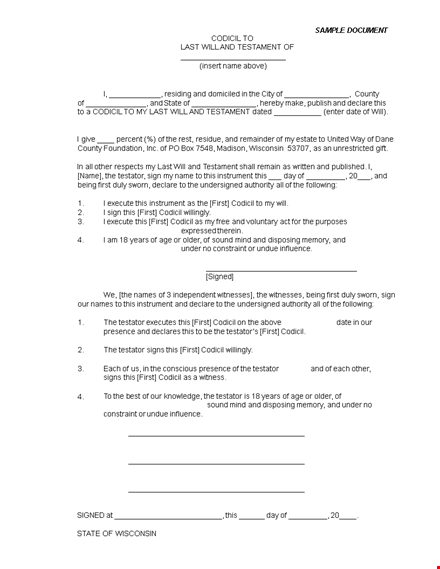 create your last will and testament with our template - easy and legal template