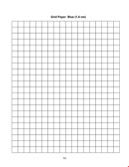 blue grid paper template - printable paper for organized writing and drawing template