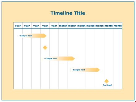 timeline template - easily organize your month | sample included template