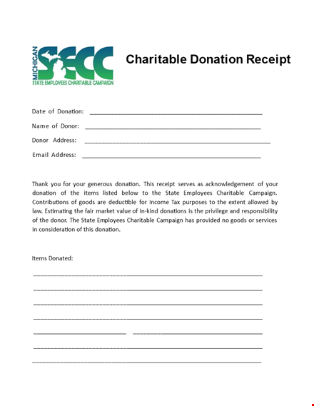free charity donation template