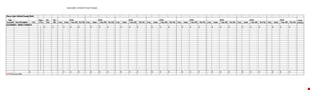 depreciation schedule template - download now for free! template