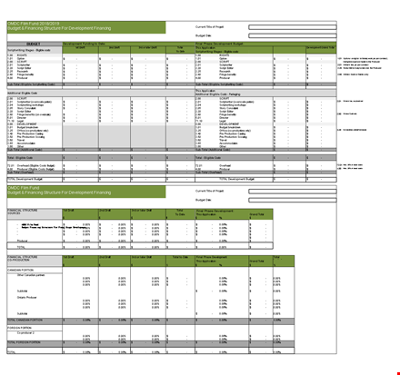 film budget template - efficiently manage development, budget, total costs, and eligible expenses template