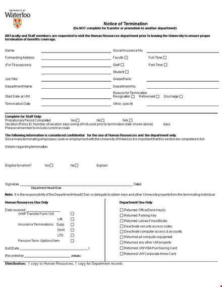 notice of termination in word template