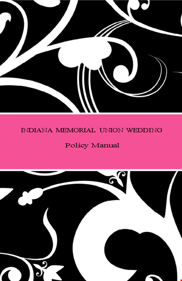 imu wedding policy manual template