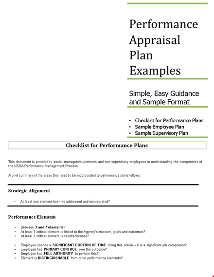 performance review examples for employee performance, elements, and supervisors template