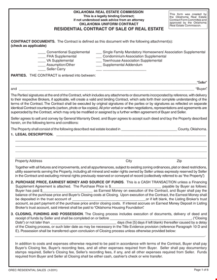 residential sales template