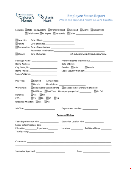 employee status template