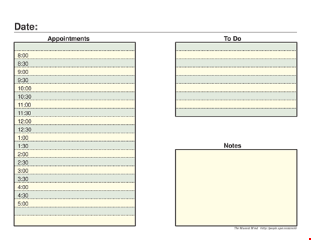 download our daily planner template for effective notes and appointments template