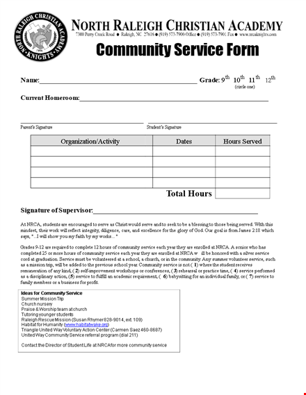 community service letter template - create personalized service letters | hours, community impact template
