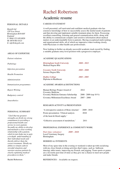 general academic resume template template