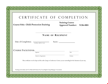 free training certificate template template