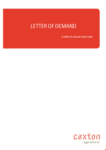 legal demand letter template - professional centre | caxton template