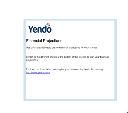 accounting made easy: financial projections & profit and loss template