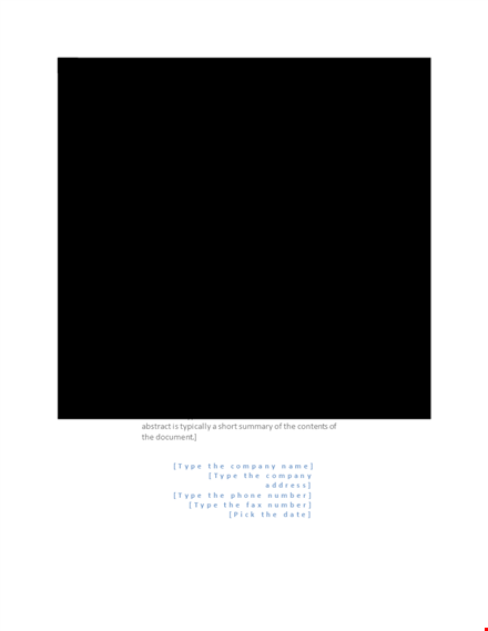 professional cover page template - create a stunning first impression template