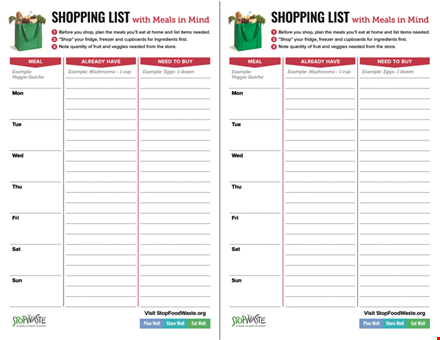 get organized with a printable grocery list template template