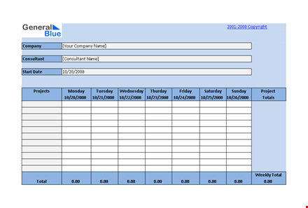 free timesheet template for companies | start tracking time template