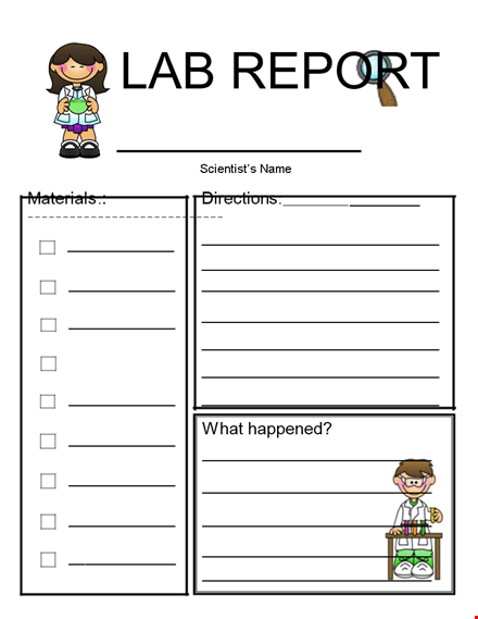 download our free lab report template | expertly organize your materials template