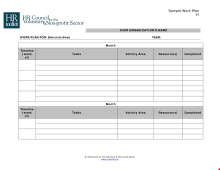 work plan template