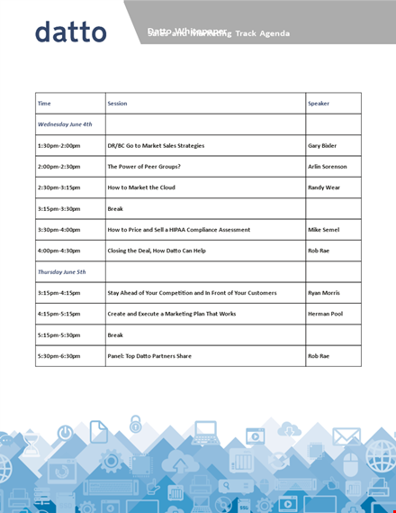 sales and marketing agenda template