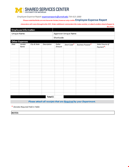 employee expense report in pdf template