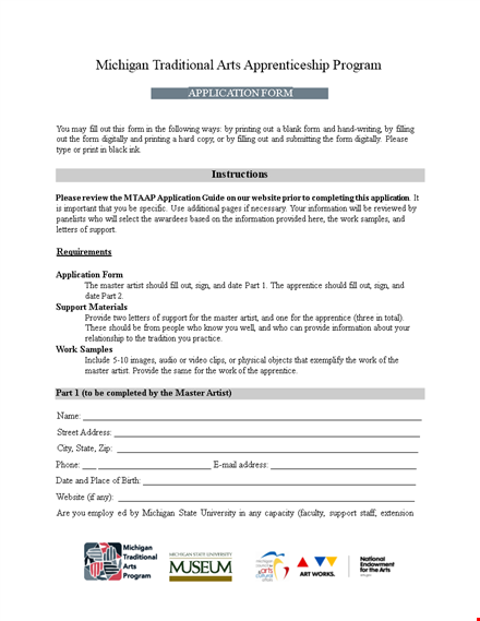 mtaap application form template