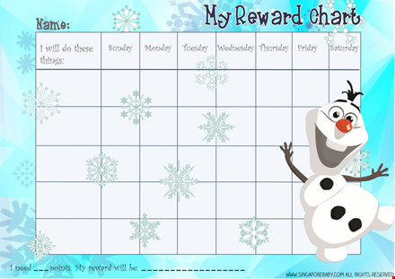 get your frozen reward templates - free download | customize and print template