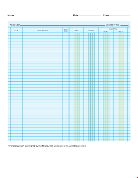 general ledger template