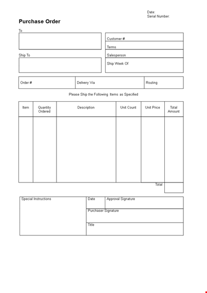 easy purchase order management software | simplify your orders template