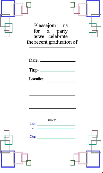 customize and celebrate with graduation invitation templates - party invites | pleasejom template