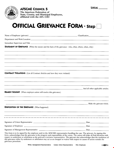 writing an effective grievance letter | document templates template