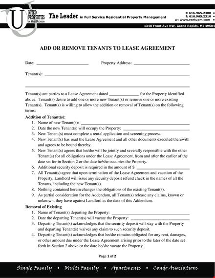 roommate agreement template - create an effective agreement for property and lease with tenants template