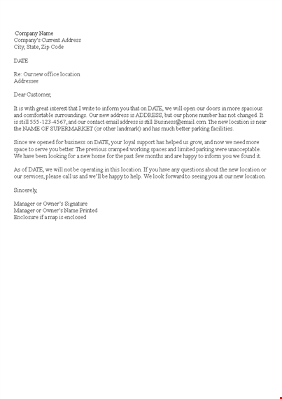 change of address letter: easily notify your contacts about your new location template