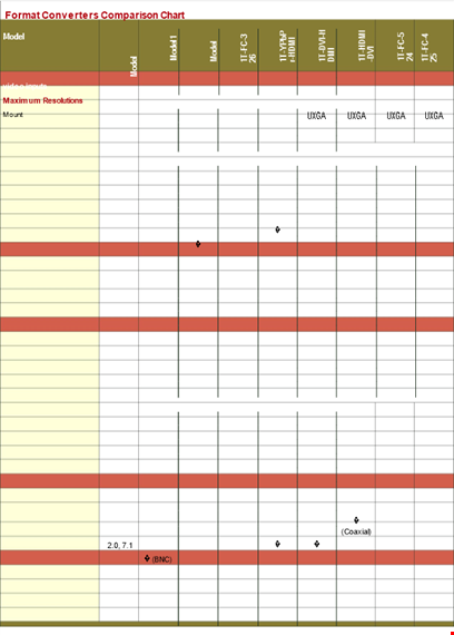 comparison chart template - organize and compare data easily template
