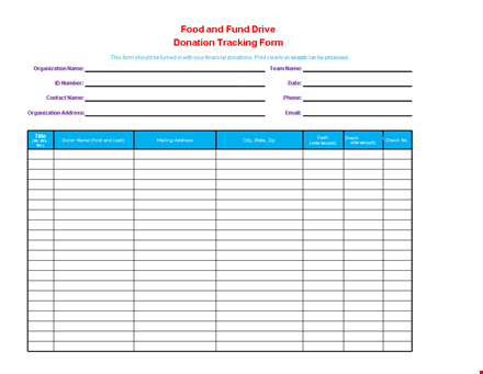 track donations easily | donation tracker software template