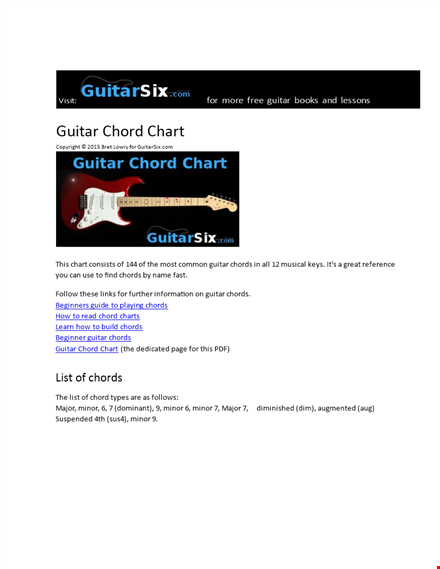 guitar chord template