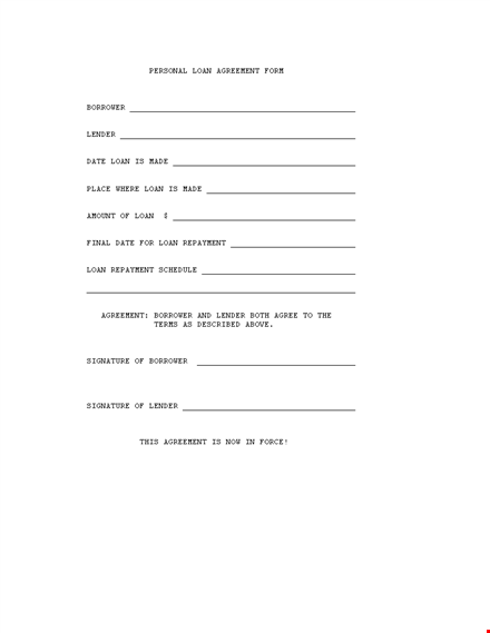 loan agreement template template
